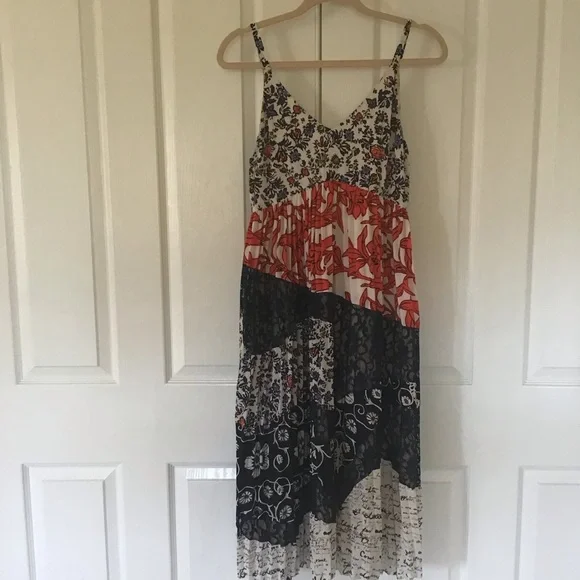 Anthropologie Maeve Isa multiple prints bohemian dress Sz 2 - Picture 2 of 8